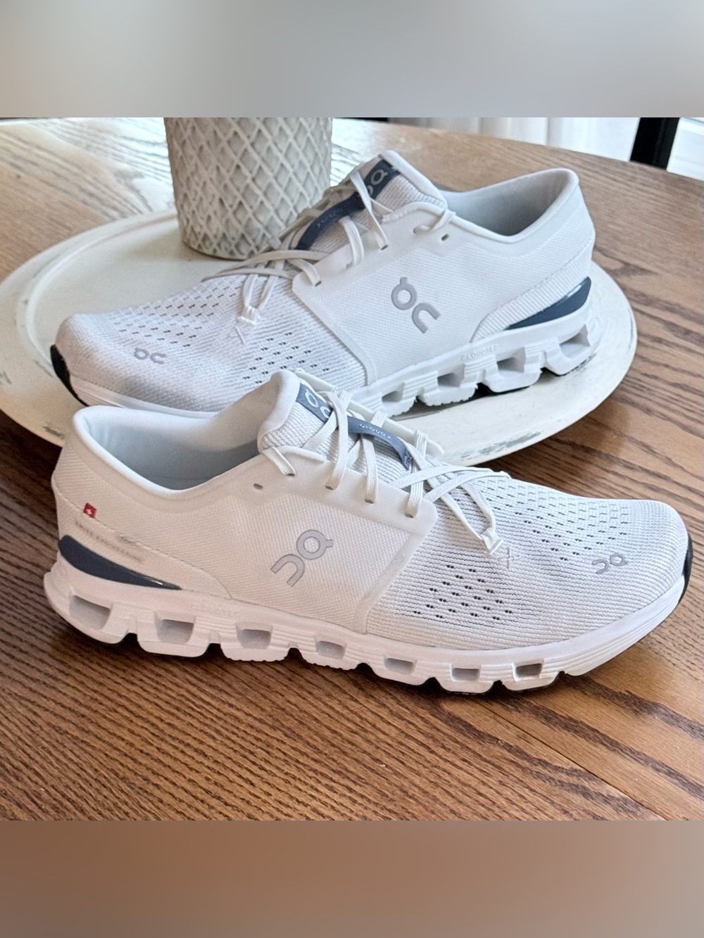 On Cloud X4 in HTF Ivory Steel Color Sz 12